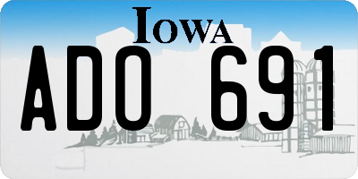 IA license plate ADO691