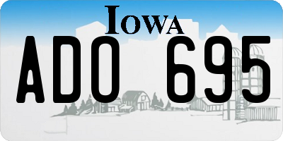 IA license plate ADO695