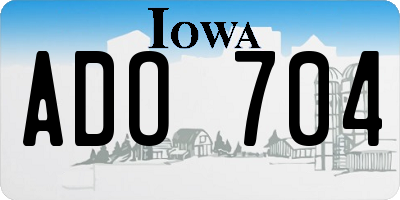 IA license plate ADO704