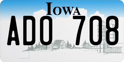 IA license plate ADO708
