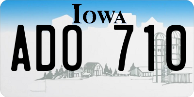 IA license plate ADO710