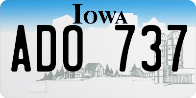 IA license plate ADO737