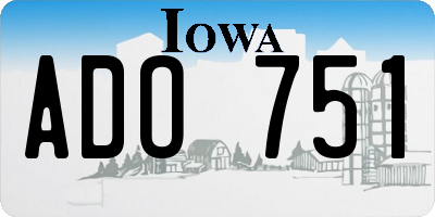 IA license plate ADO751