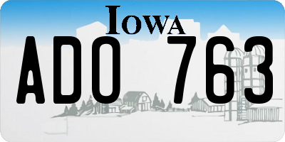 IA license plate ADO763