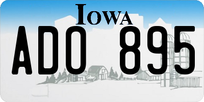 IA license plate ADO895