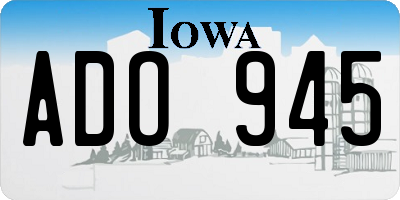 IA license plate ADO945