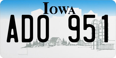 IA license plate ADO951