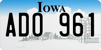 IA license plate ADO961