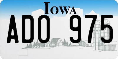IA license plate ADO975