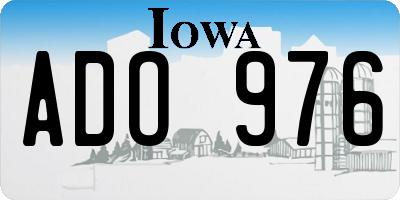 IA license plate ADO976