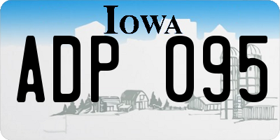 IA license plate ADP095