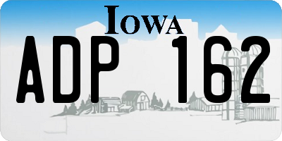 IA license plate ADP162