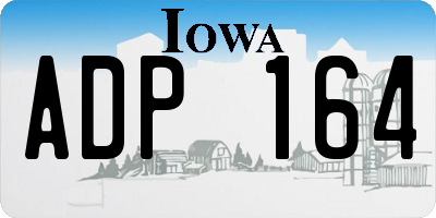 IA license plate ADP164