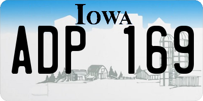 IA license plate ADP169