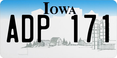 IA license plate ADP171