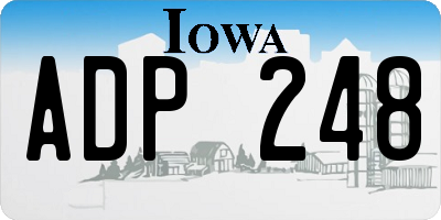 IA license plate ADP248