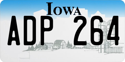 IA license plate ADP264