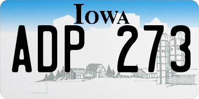 IA license plate ADP273