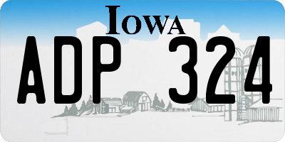 IA license plate ADP324