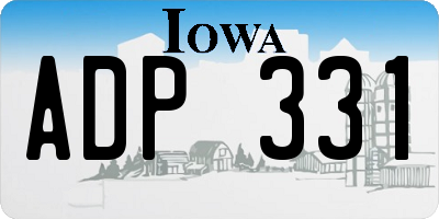 IA license plate ADP331