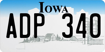 IA license plate ADP340