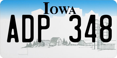 IA license plate ADP348