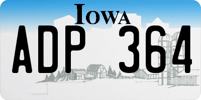 IA license plate ADP364