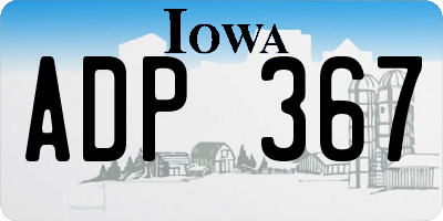 IA license plate ADP367