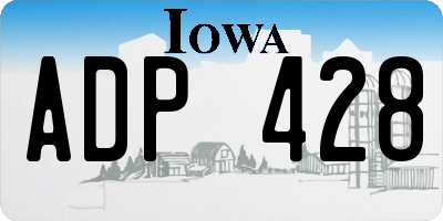 IA license plate ADP428