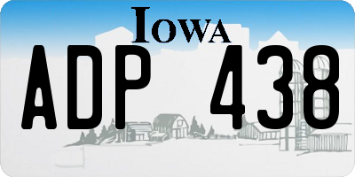 IA license plate ADP438