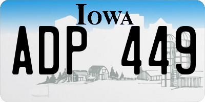 IA license plate ADP449