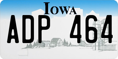 IA license plate ADP464