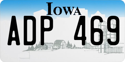 IA license plate ADP469