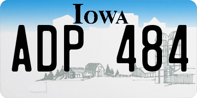 IA license plate ADP484