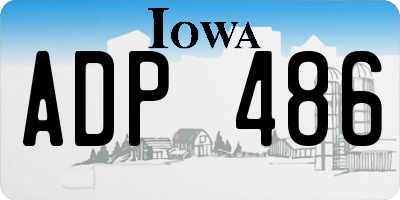 IA license plate ADP486