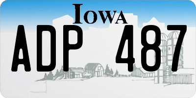 IA license plate ADP487