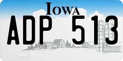 IA license plate ADP513
