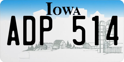 IA license plate ADP514