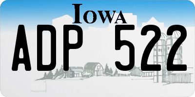IA license plate ADP522