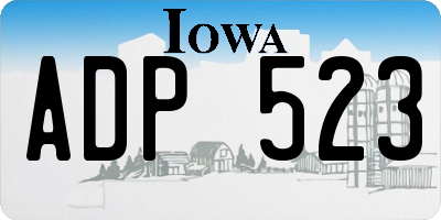 IA license plate ADP523