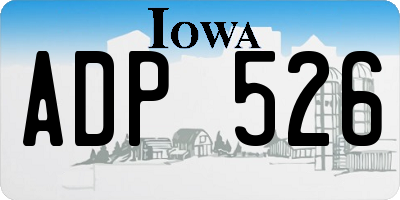 IA license plate ADP526