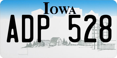 IA license plate ADP528