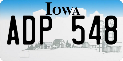 IA license plate ADP548