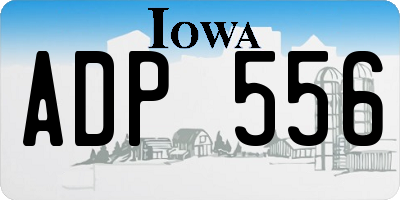 IA license plate ADP556
