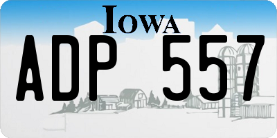 IA license plate ADP557