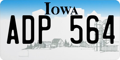 IA license plate ADP564