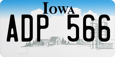 IA license plate ADP566