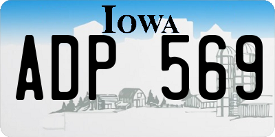 IA license plate ADP569