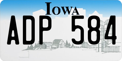 IA license plate ADP584