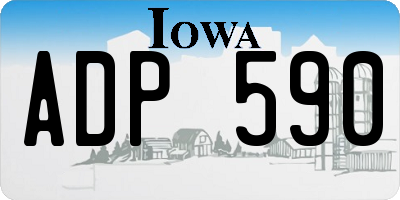 IA license plate ADP590